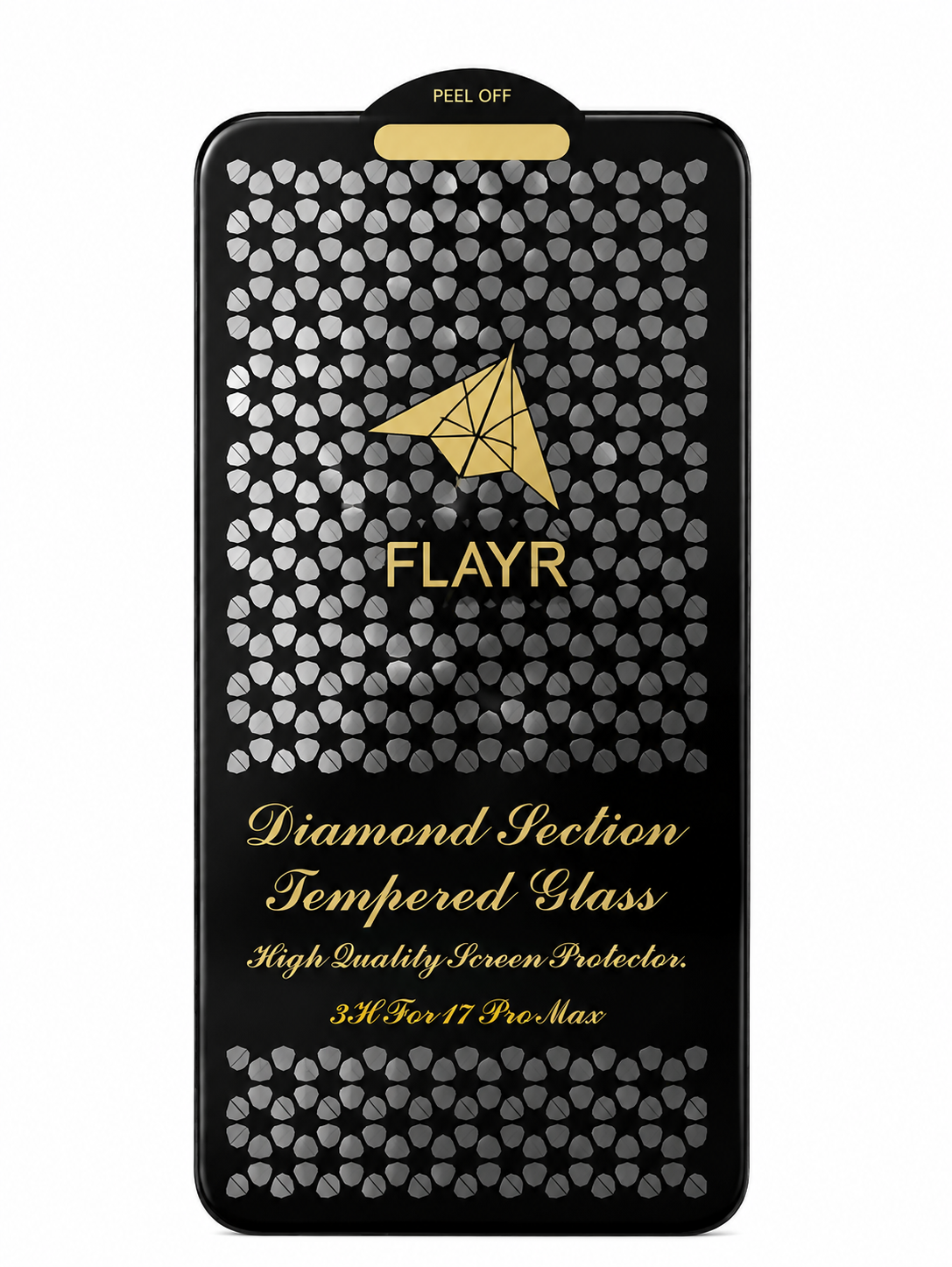 Premium FLAYR Dustproof Diamond Cut Screen Protector Clear Tempered Glass 9H Hardness 2.5D Radian 0.5mm