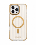 Aurelia Clear Ribbed MagSafe iPhone Case – Champagne Gold