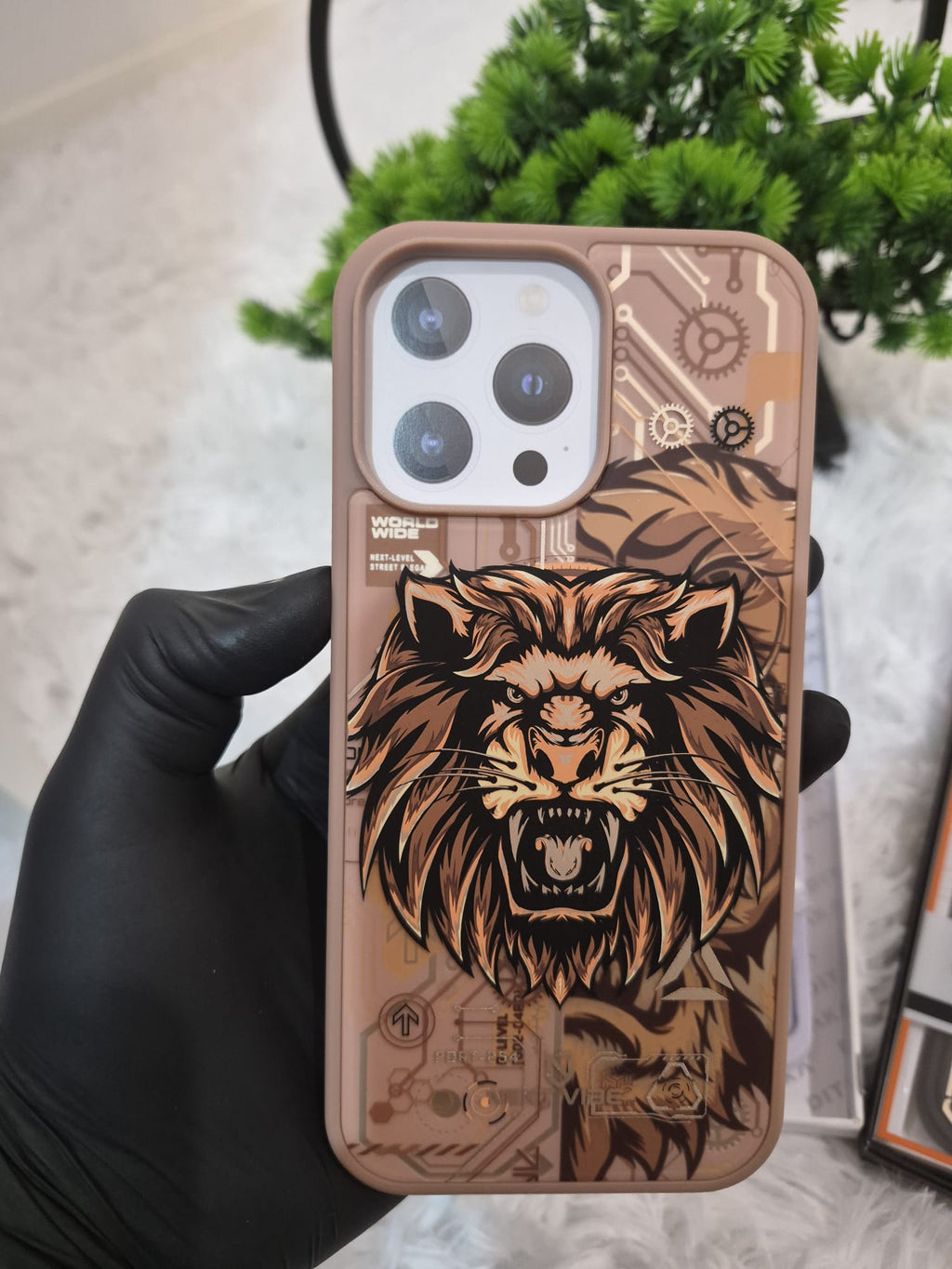 Fierce Animal Graphic Case for iPhones - Shock-Resistant Protective Phone Cover, Available in Lion, Wolf, Panther and Tiger Designs