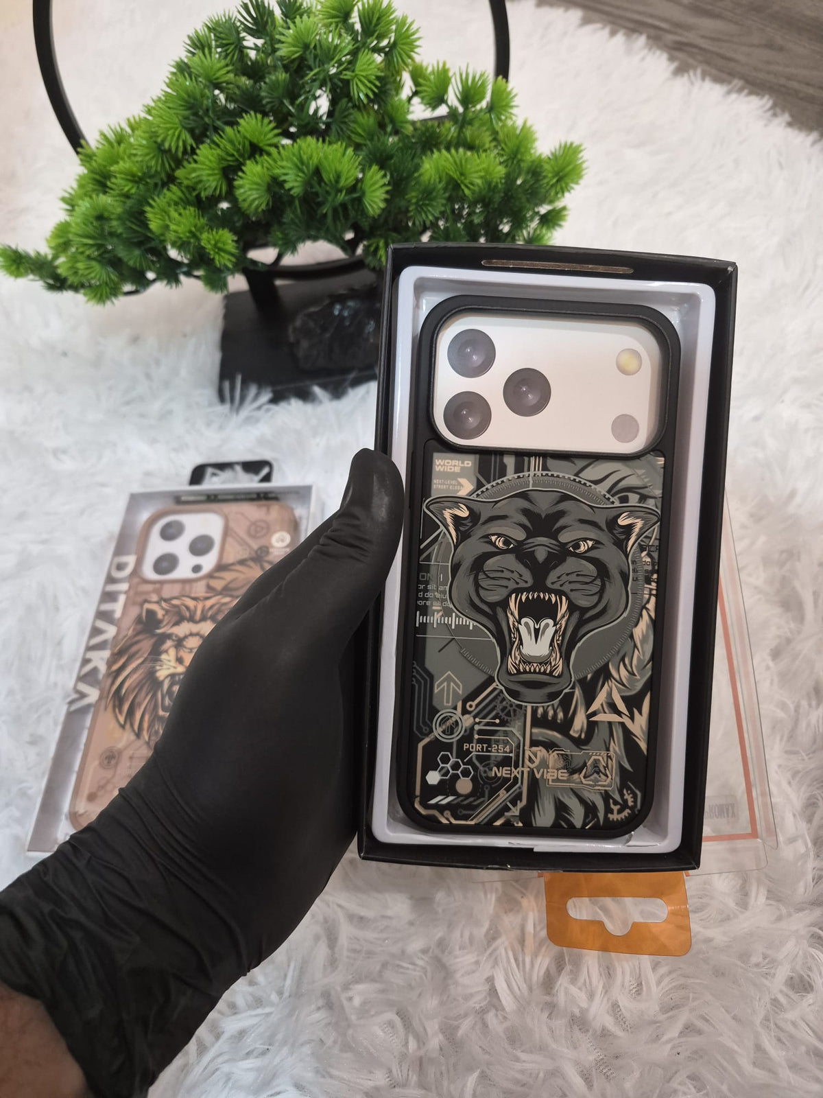 Fierce Animal Graphic Case for iPhones - Shock-Resistant Protective Phone Cover, Available in Lion, Wolf, Panther and Tiger Designs