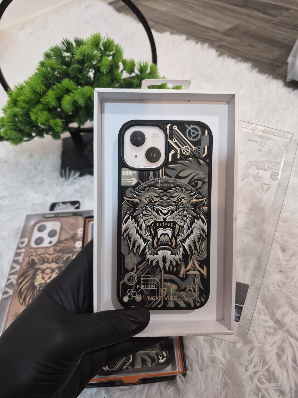 Fierce Animal Graphic Case for iPhones - Shock-Resistant Protective Phone Cover, Available in Lion, Wolf, Panther and Tiger Designs